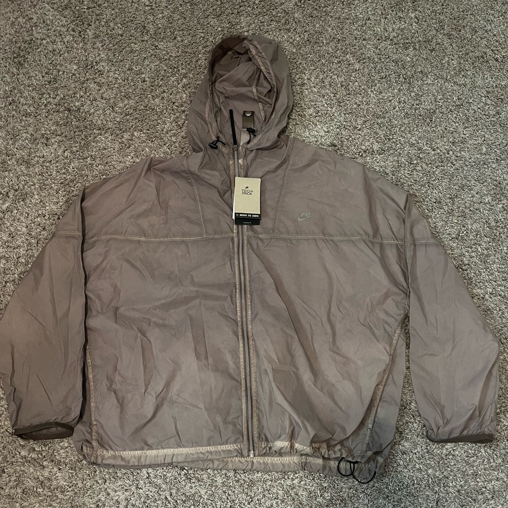 NWT NIKE W SPORTSWEAR REPEL TECH PACK OVERSIZED PACKABLE JACKET DM6506-087 Sz L
